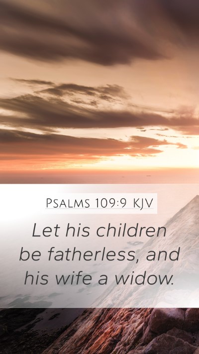 Psalms 109:9 KJV Bible Verse Image