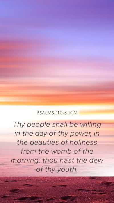Psalms 110:3 KJV Bible Verse Image