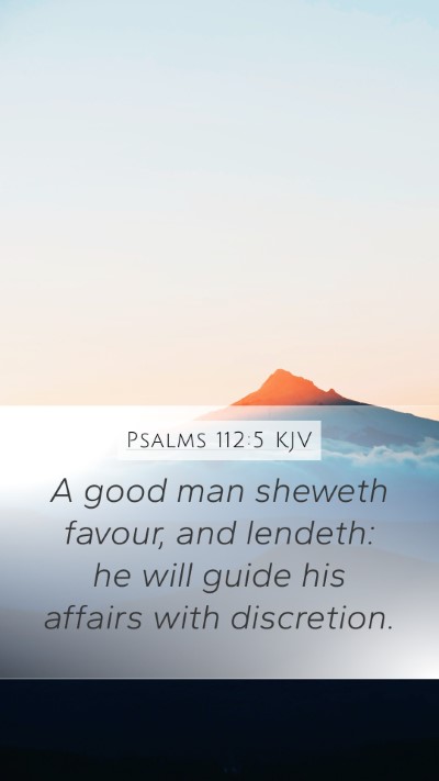Psalms 112:5 KJV Bible Verse Image
