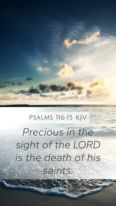 Psalms 116:15 KJV Bible Verse Image