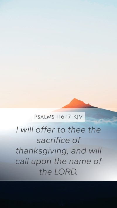 Psalms 116:17 KJV Bible Verse Image