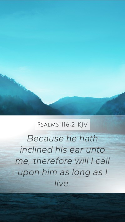 Psalms 116:2 KJV Bible Verse Image