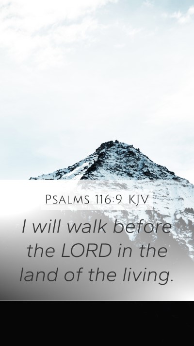 Psalms 116:9 KJV Bible Verse Image
