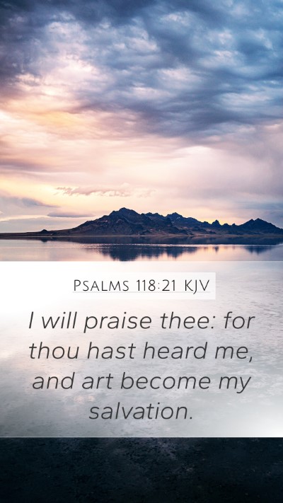 Psalms 118:21 KJV Bible Verse Image