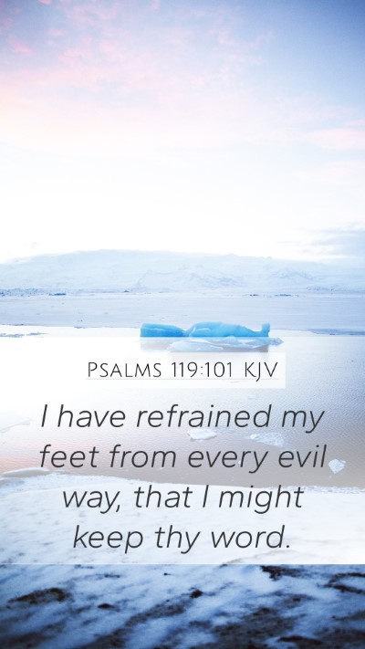 Psalms 119:101 KJV Bible Verse Image