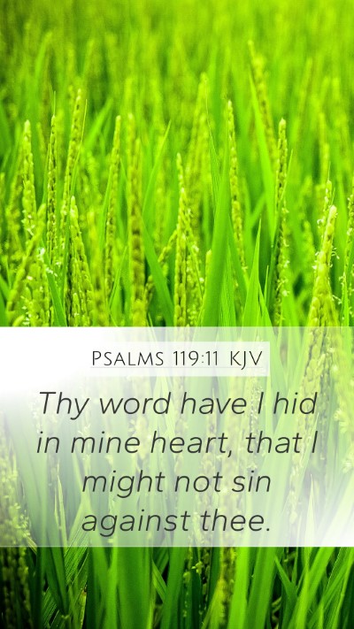 Psalms 119:11 KJV Bible Verse Image