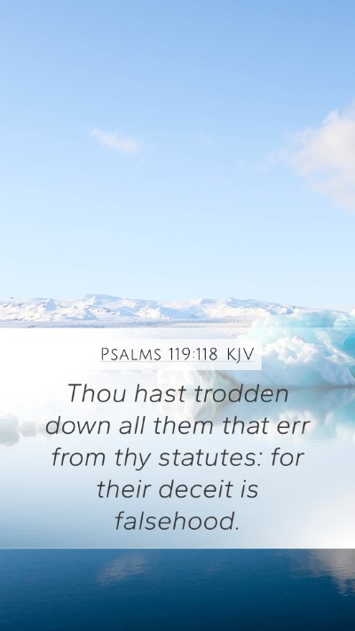 Psalms 119:118 KJV Bible Verse Image