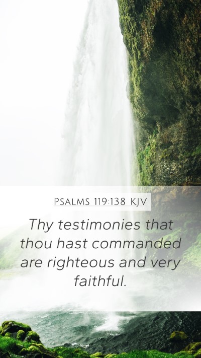 Psalms 119:138 KJV Bible Verse Image