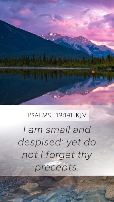 Psalms 119:141 KJV Bible Verse Image