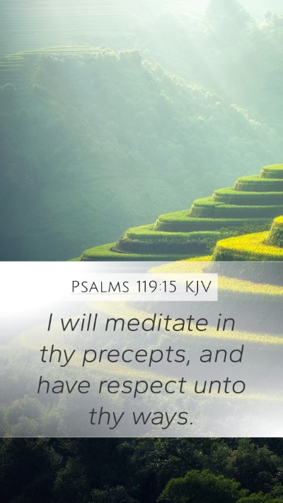 Psalms 119:15 KJV Bible Verse Image