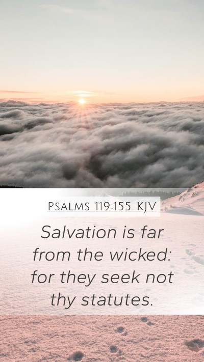 Psalms 119:155 KJV Bible Verse Image