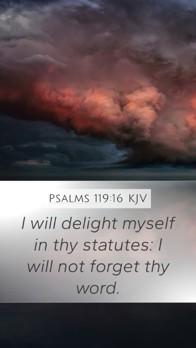 Psalms 119:16 KJV Bible Verse Image