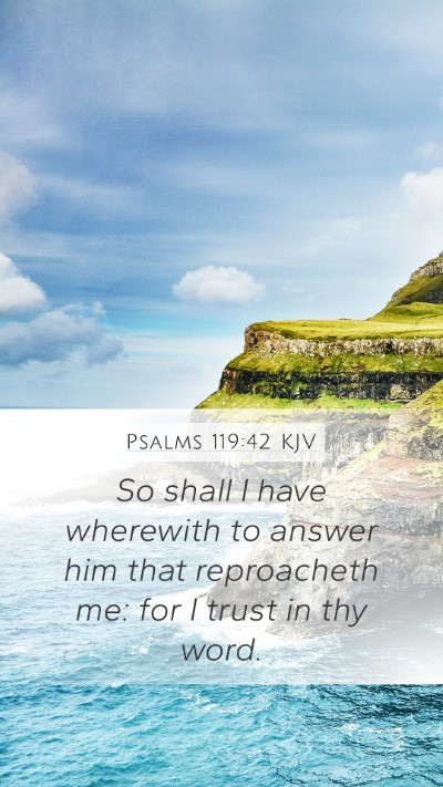 Psalms 119:42 KJV Bible Verse Image