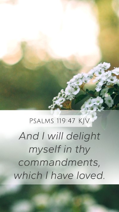 Psalms 119:47 KJV Bible Verse Image