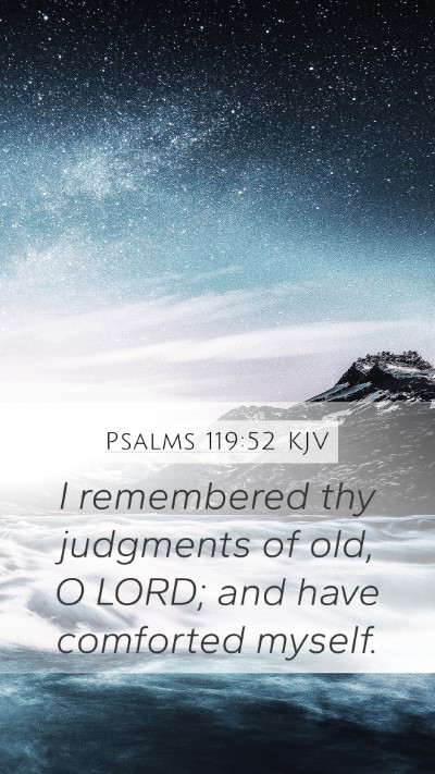 Psalms 119:52 KJV Bible Verse Image