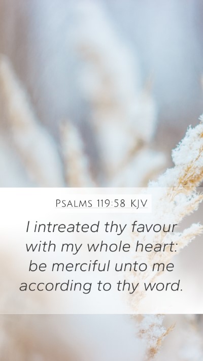 Psalms 119:58 KJV Bible Verse Image