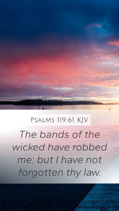 Psalms 119:61 KJV Bible Verse Image