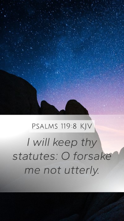 Psalms 119:8 KJV Bible Verse Image