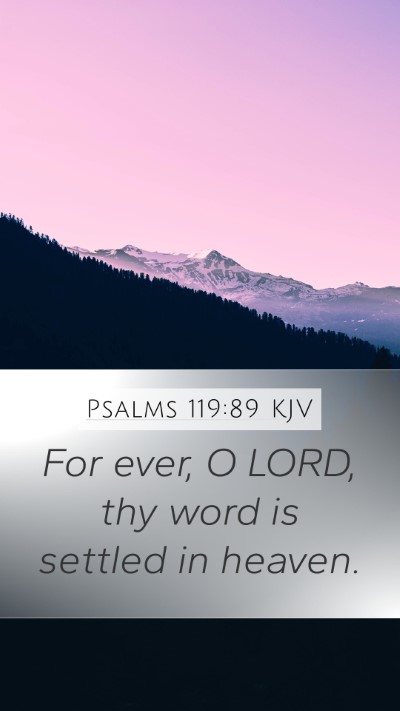 Psalms 119:89 KJV Bible Verse Image