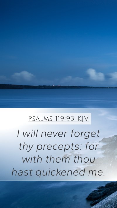 Psalms 119:93 KJV Bible Verse Image