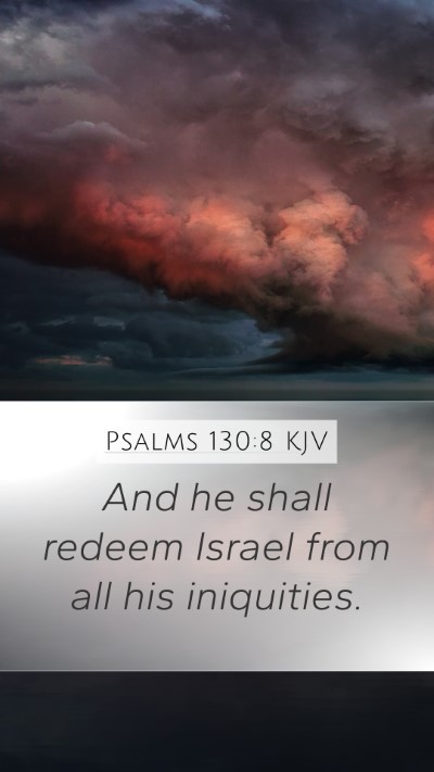 Psalms 130:8 KJV Bible Verse Image