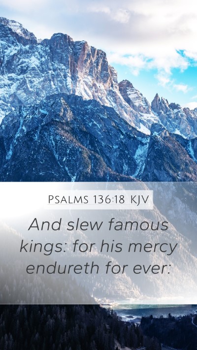 Psalms 136:18 KJV Bible Verse Image