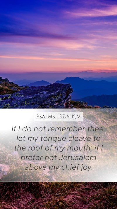 Psalms 137:6 KJV Bible Verse Image