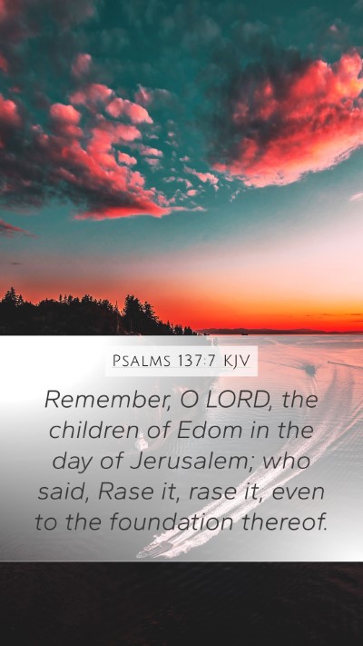 Psalms 137:7 KJV Bible Verse Image