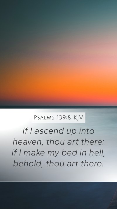 Psalms 139:8 KJV Bible Verse Image