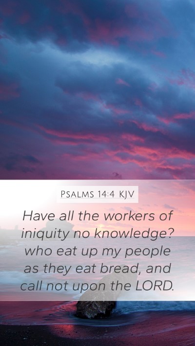 Psalms 14:4 KJV Bible Verse Image