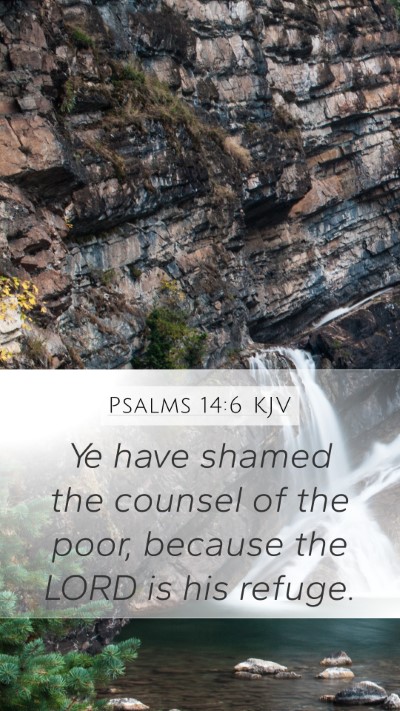 Psalms 14:6 KJV Bible Verse Image