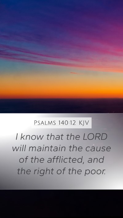 Psalms 140:12 KJV Bible Verse Image