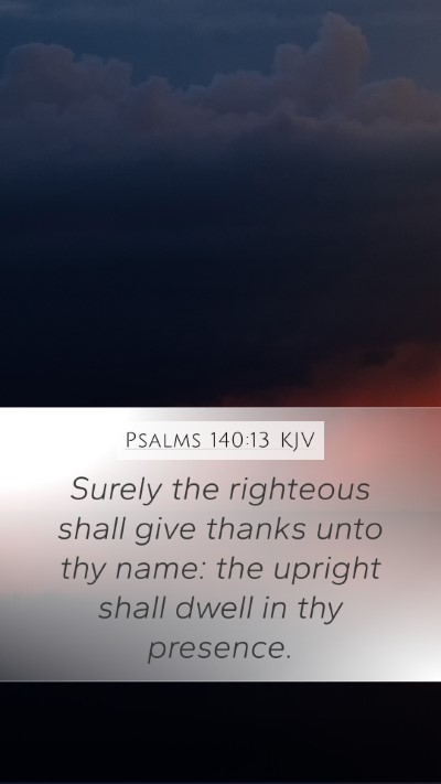 Psalms 140:13 KJV Bible Verse Image