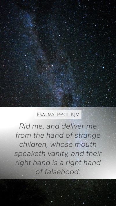 Psalms 144:11 KJV Bible Verse Image