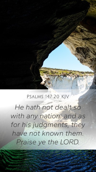 Psalms 147:20 KJV Bible Verse Image