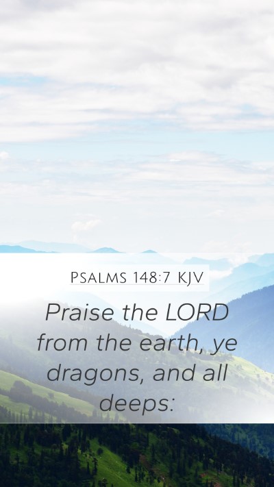 Psalms 148:7 KJV Bible Verse Image