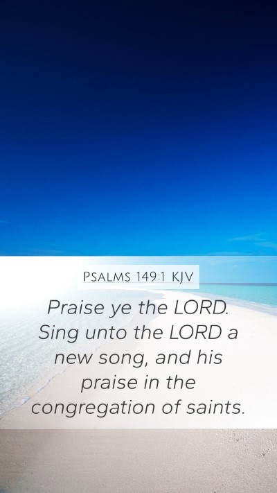 Psalms 149:1 KJV Bible Verse Image