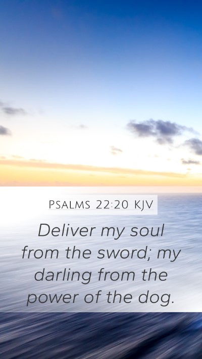 Psalms 22:20 KJV Bible Verse Image