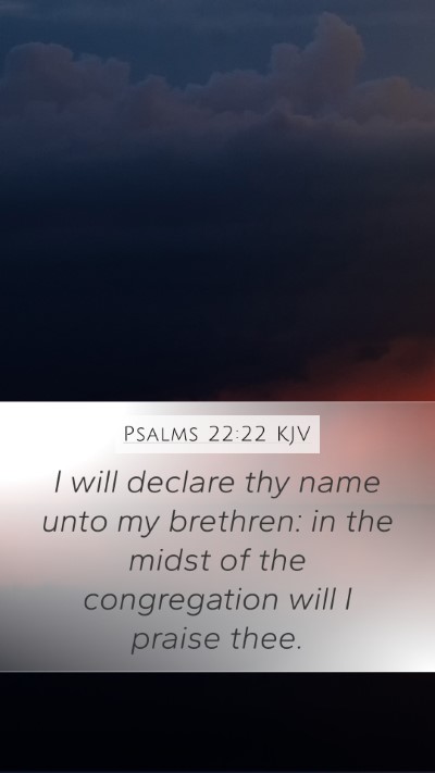 Psalms 22:22 KJV Bible Verse Image