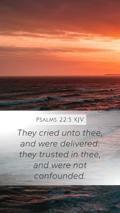 Psalms 22:5 KJV Bible Verse Image