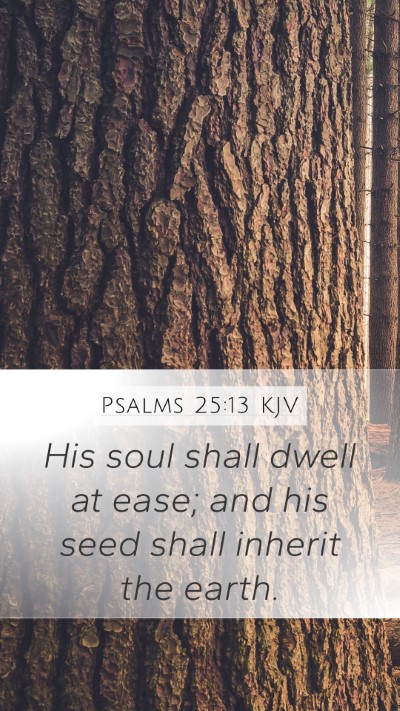 Psalms 25:13 KJV Bible Verse Image