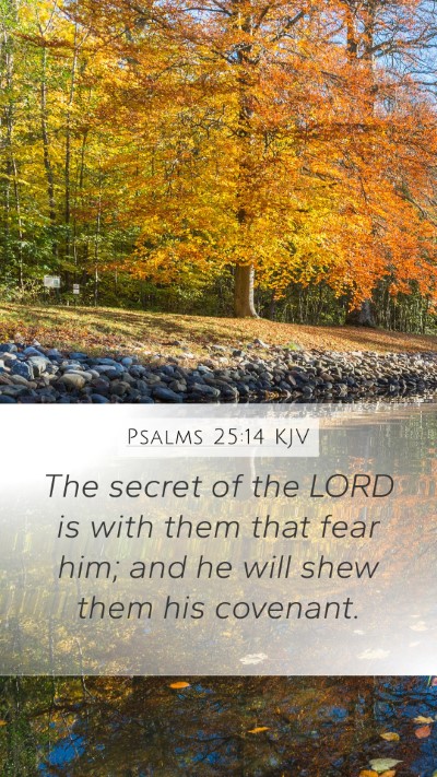 Psalms 25:14 KJV Bible Verse Image