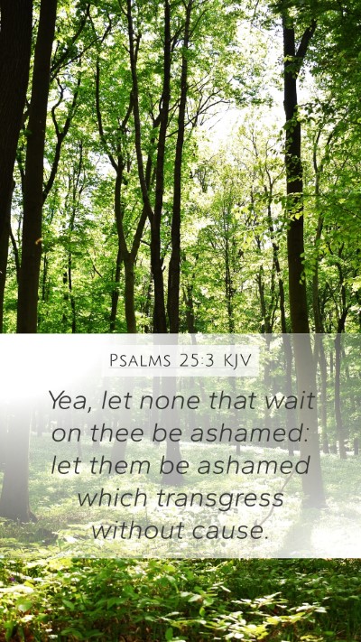 Psalms 25:3 KJV Bible Verse Image