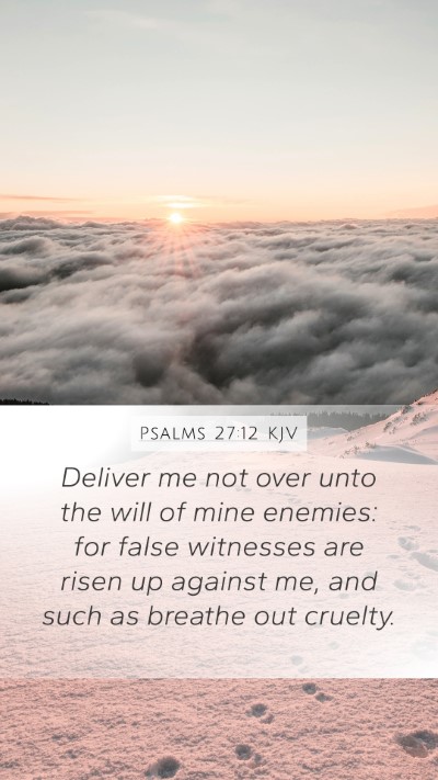 Psalms 27:12 KJV Bible Verse Image