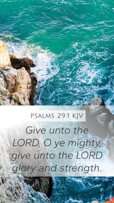Psalms 29:1 KJV Bible Verse Image