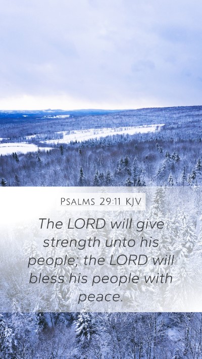 Psalms 29:11 KJV Bible Verse Image