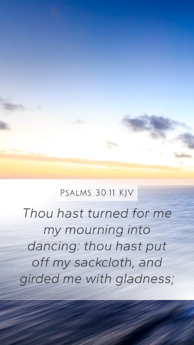 Psalms 30:11 KJV Bible Verse Image