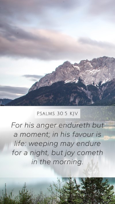 Psalms 30:5 KJV Bible Verse Image