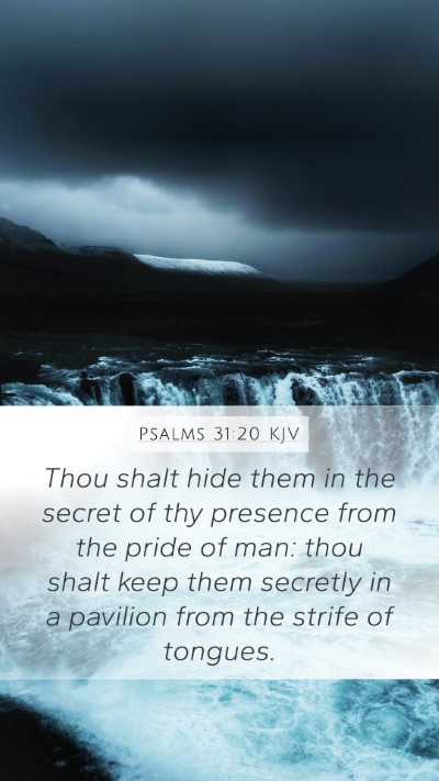 Psalms 31:20 KJV Bible Verse Image