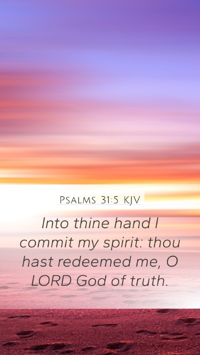 Psalms 31:5 KJV Bible Verse Image